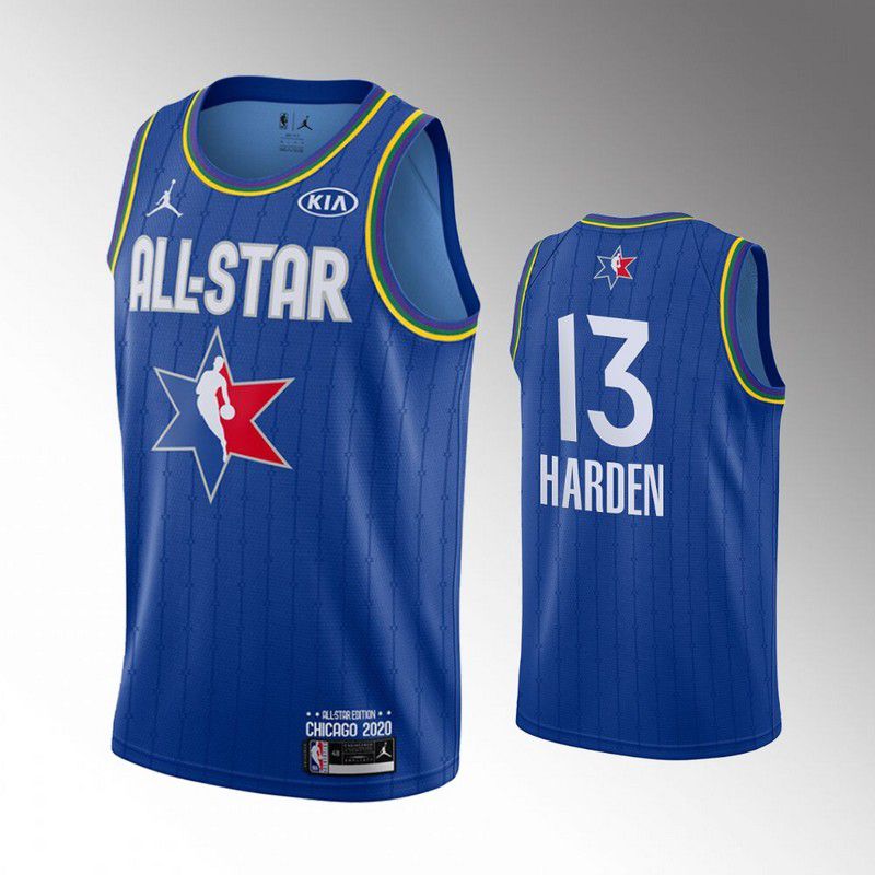 Men Houston Rockets #13 Harden Blue 2020 All Star NBA Jerseys